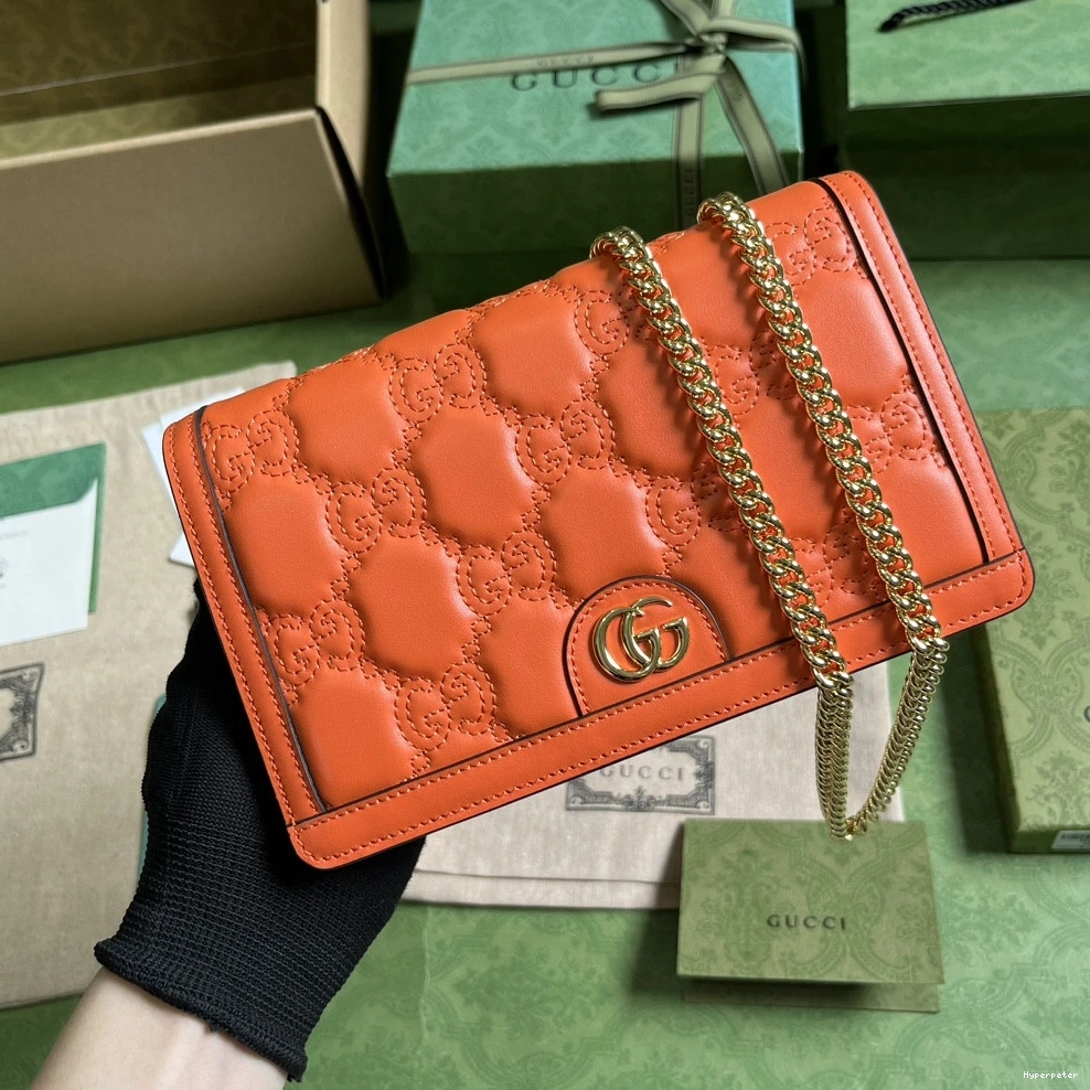 Hyperpeter MATELASSÉ CHAIN WALLET GUCCI GG 0817